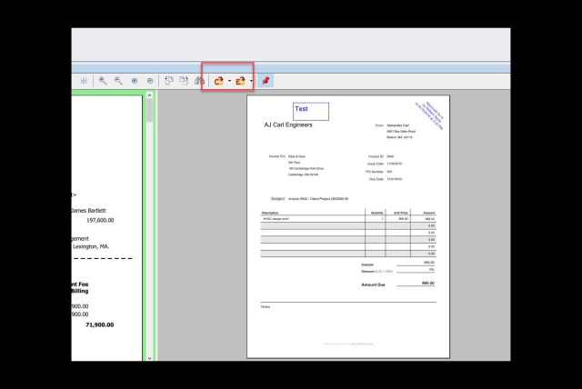 screenshot of Electronic Invoicing